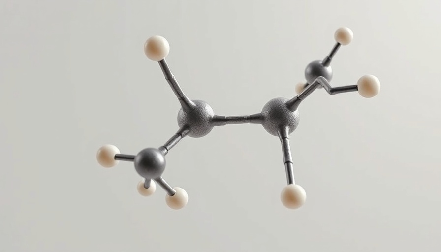 Norepinephrine molecule model, intricate molecular structure.