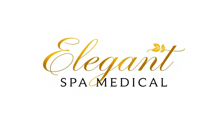 Elegant Spa Medical logo with gold and black text and leaves.