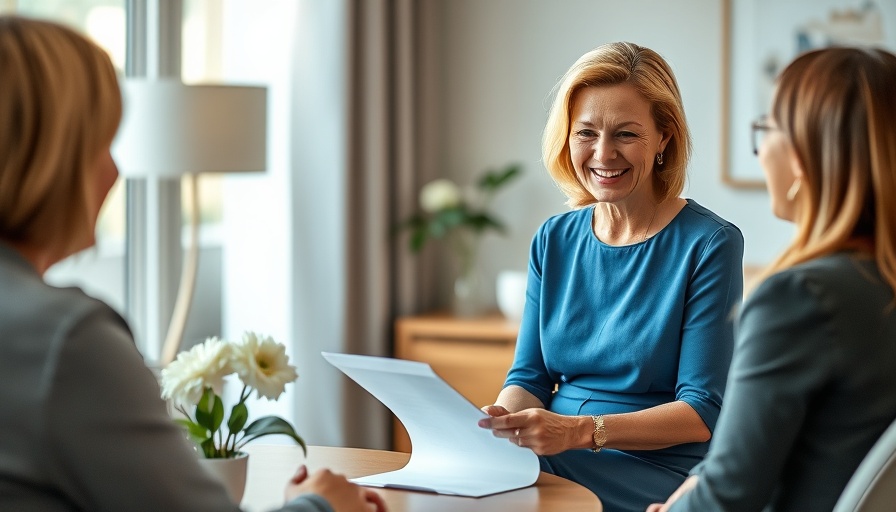 Middle-aged woman discussing personalized weight loss plans.