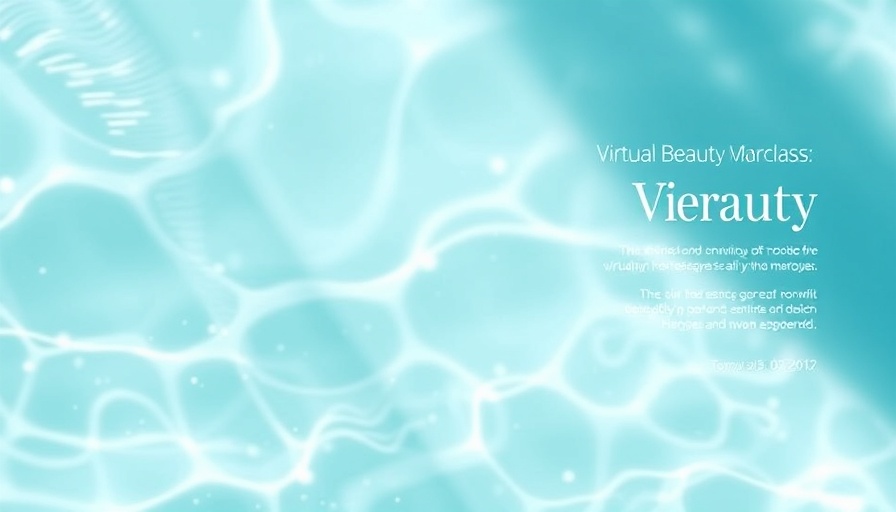 Beauty Retail virtual master class ad with oceanic theme.