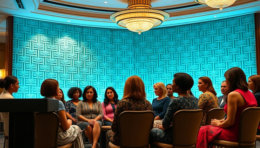 Panel on longevity in aesthetics at a conference with vibrant backdrop.