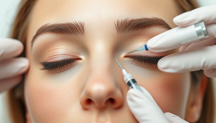 Close-up of a woman receiving a dermal filler injection