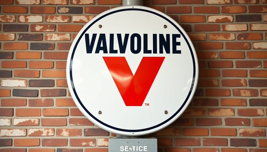 Valvoline sign for refranchising on brick building