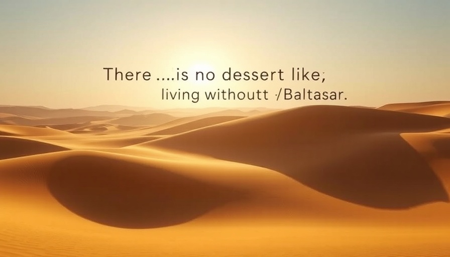 Golden desert landscape with a quote about self-awareness in leadership.