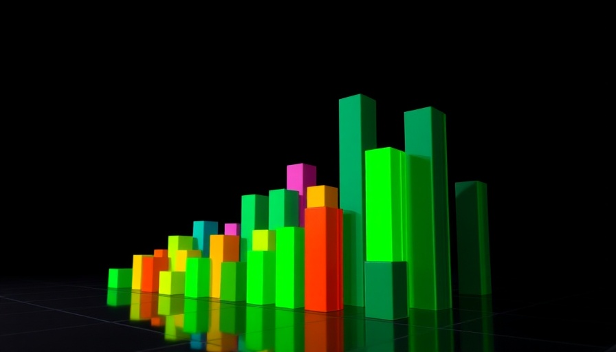 3D data visualization with colorful blocks for web design resources