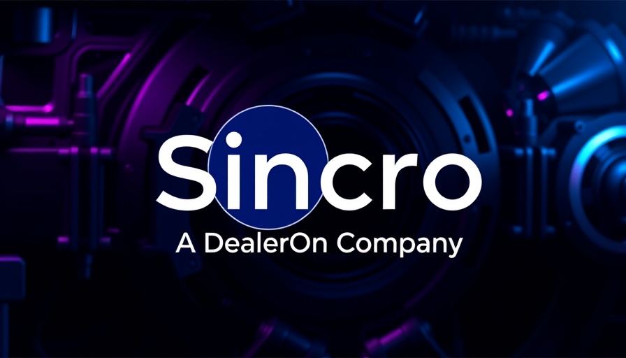 DealerOn Acquisition - Sincro company logo on abstract background