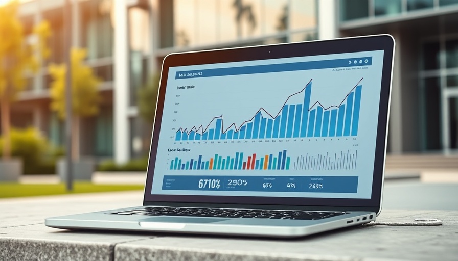 Analytical laptop screen showing digital marketing strategies data.