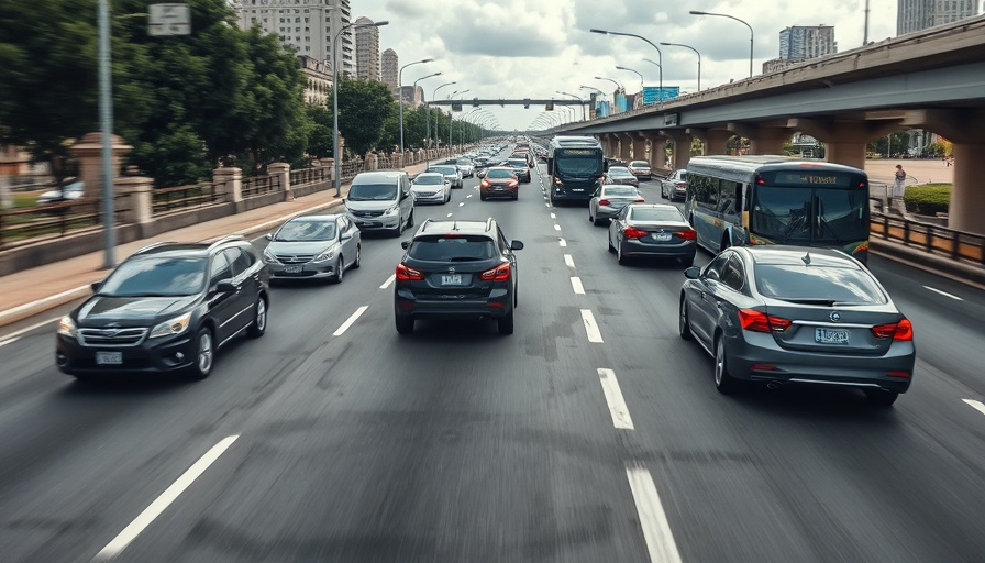 Auto ABS Issuance: Various cars on a busy city road.