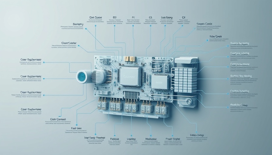 3D battery management system diagram with component layers.