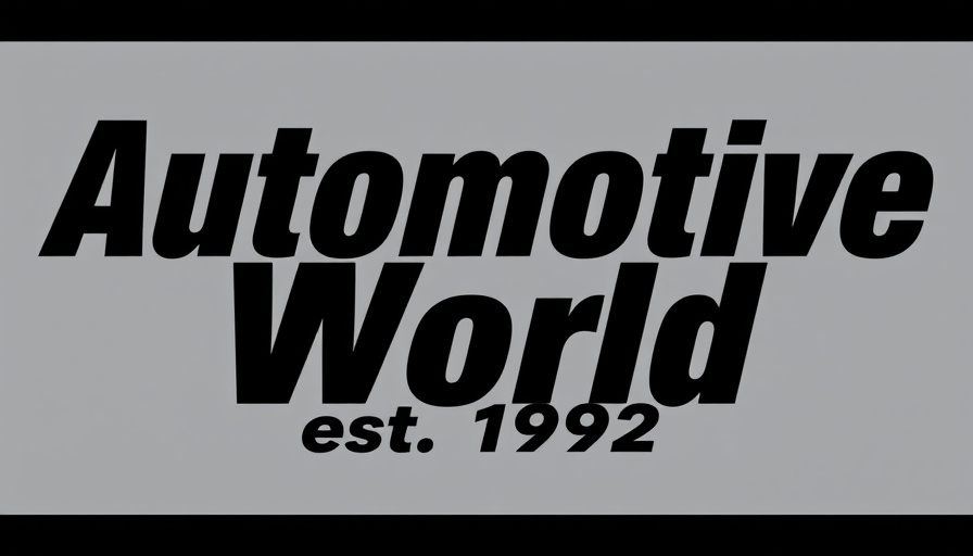 Good Design Awards sleek modern text logo, Automotive World est. 1992