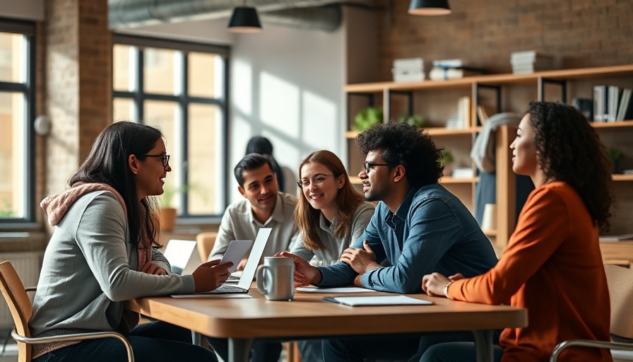 Positive employee experience in a diverse office discussion.