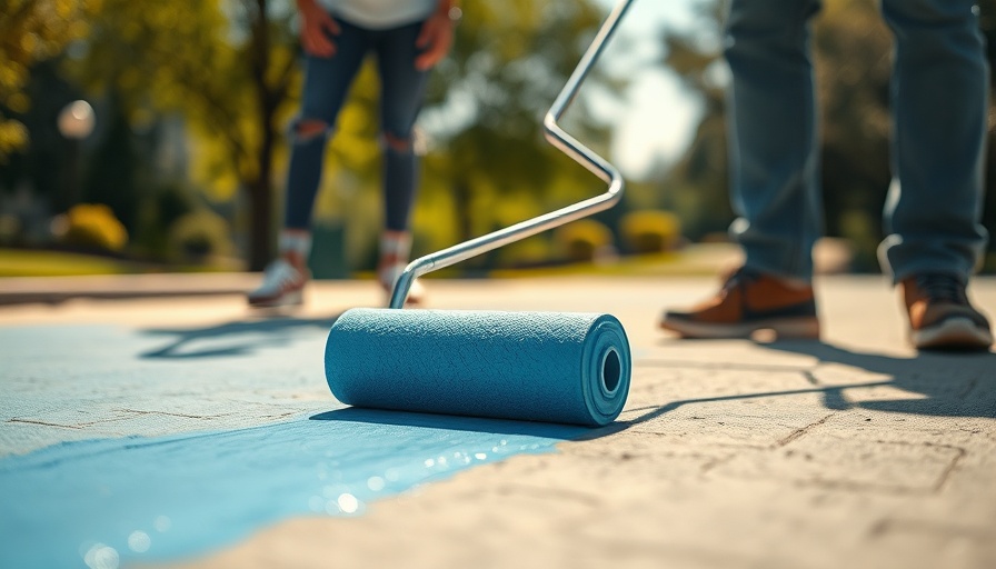 Authentic Connection: Painting community pavement together in park.