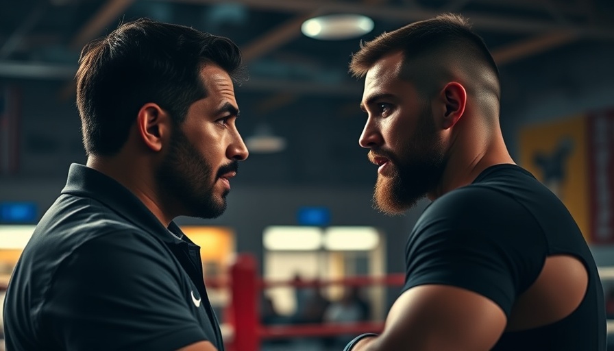 Boxing coach giving feedback to fighter in ring, highlighting feedback strategies.