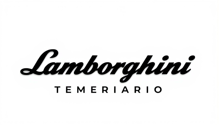 Lamborghini Temerario bold logo design.