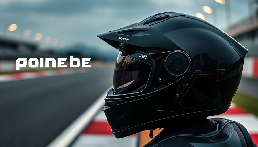 Independent Motorcycle Aftermarket Meeting: KX-1 helmet display on a track.