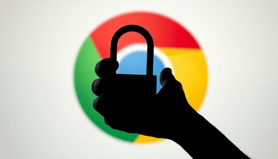 Chrome extensions attack symbolized by a silhouette hand holding a padlock.