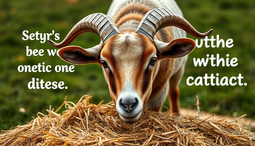 Adaptability in dealership management: Stoic goat with wisdom text.