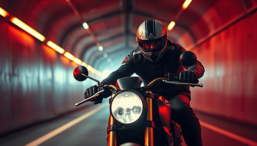Futuristic 2025 Harley-Davidson model in a tunnel