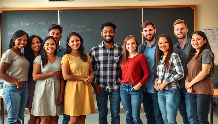 Diverse group standing together, promoting inclusion.