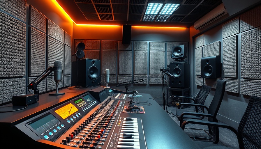 FM broadcasting studio with modern equipment and soundproofing.