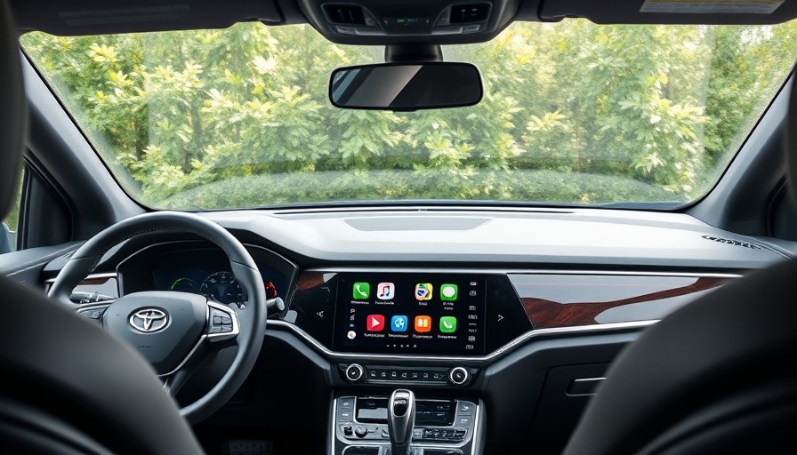 HomeLink infotainment system displayed in a car dashboard.