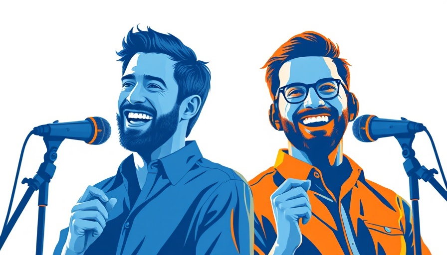 Data science automotive podcast themed image with microphones.