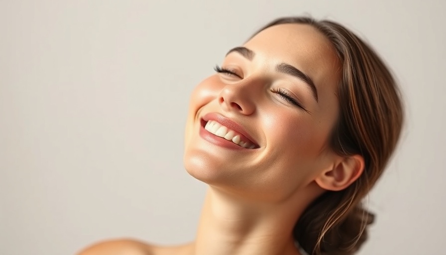 Radiant young woman showcasing aesthetic treatments with serene smile.