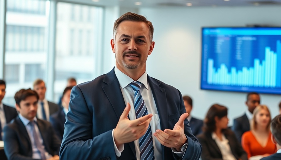 Businessman presenting in a meeting about signing bonuses.