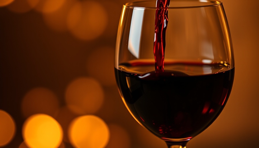 Close-up of red wine pour with ambient lighting, Wine Emulator.