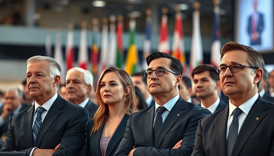 Executives at an event related to Apple Q1 earnings, formal setting.