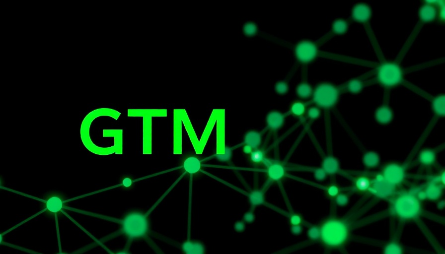 GTMnow digital network design with nodes and lines, AI in Sales theme