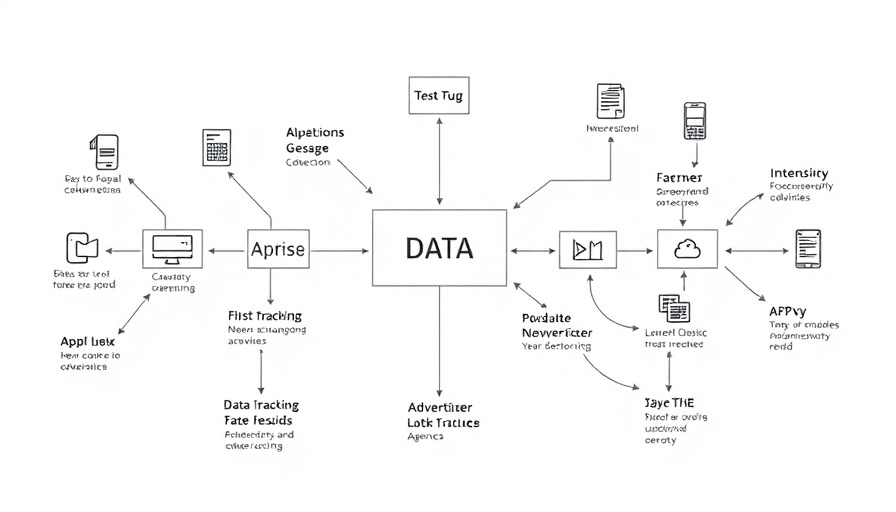 Flowchart of data flow illustrating location tracking in apps.