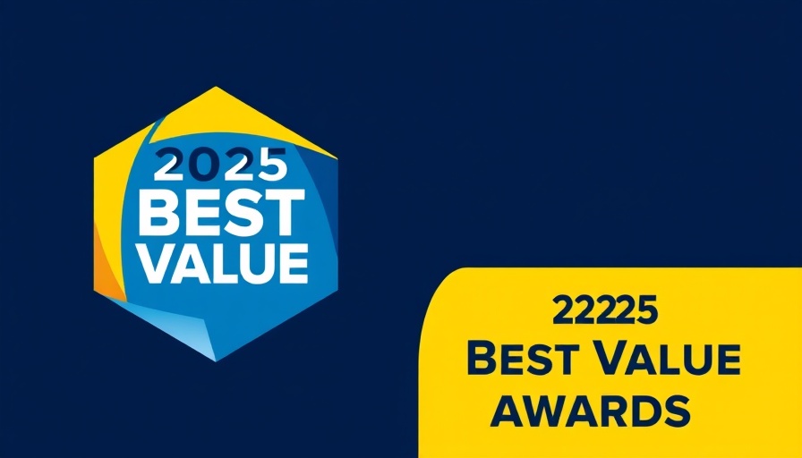 Bold geometric logo for 2025 Best Value Awards.