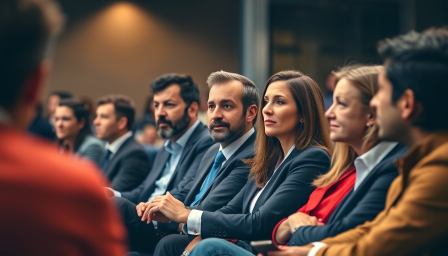 Business panel discussing strategic partnerships at a conference.