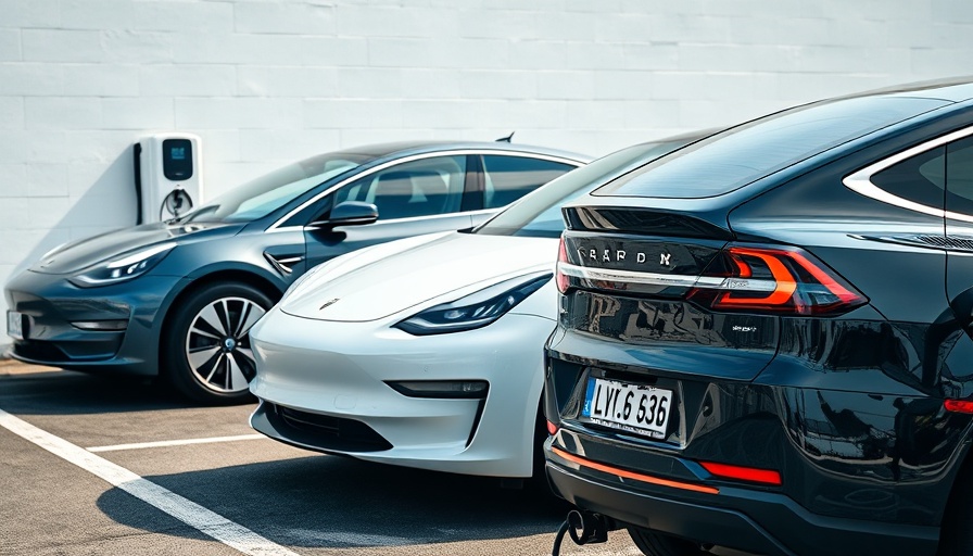 Electric cars charging at a station for EV Certification Program.