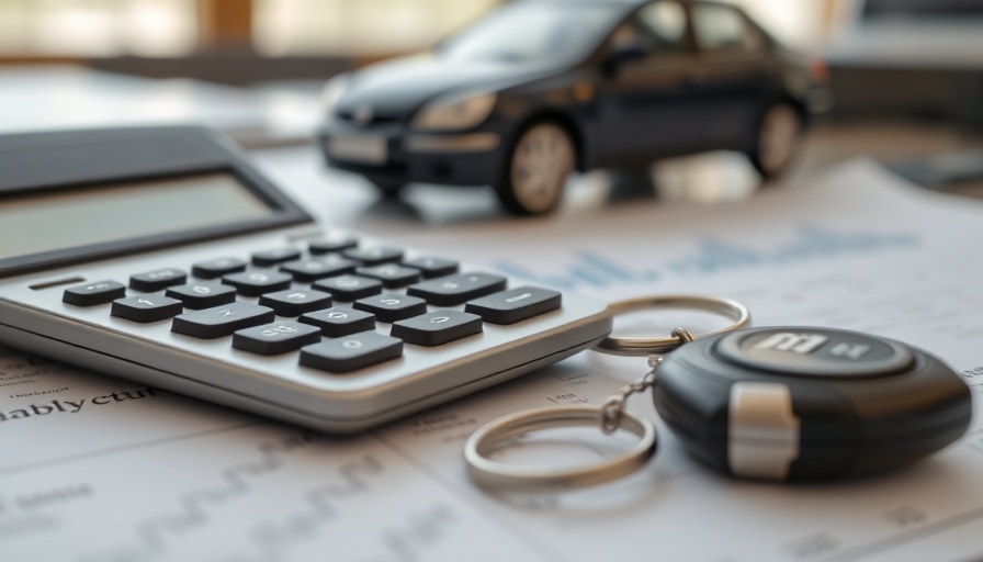 Calculator and car keys on document symbolizing auto industry tariffs.