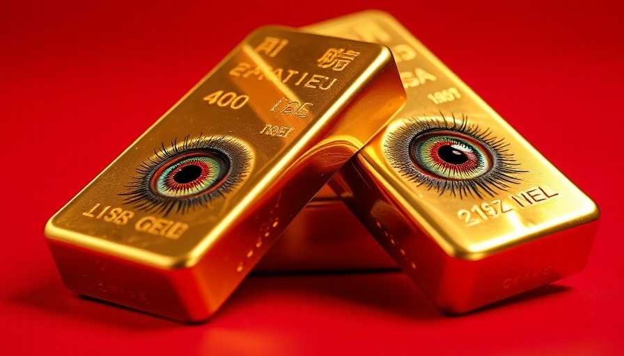 Creative gold bars with eyes for multi-platform marketing.