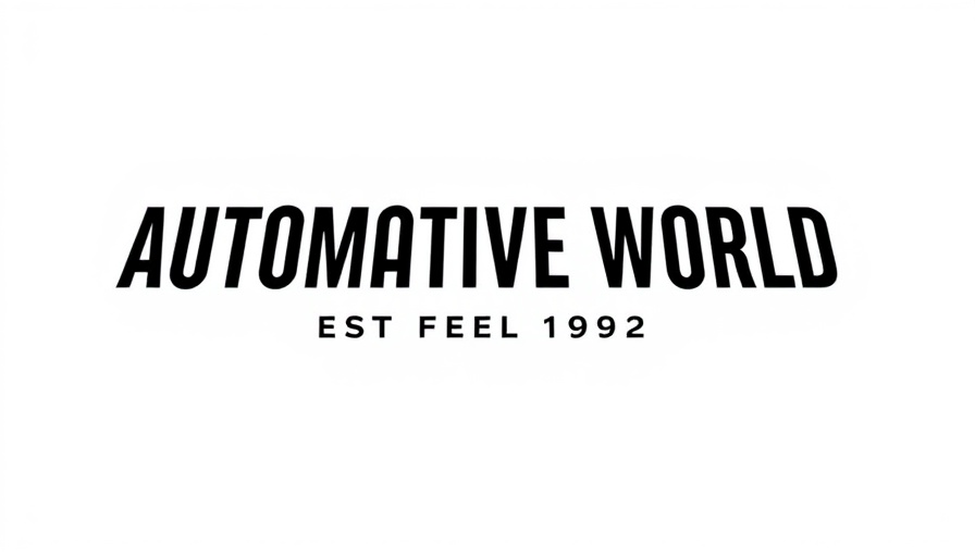 Automotive World logo minimalist design bold text 1992