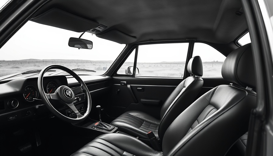 1976 Alfa Romeo Alfetta vintage interior with leather seats.