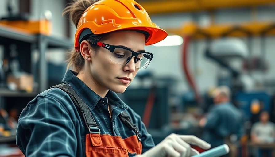 Focused female engineer in a workshop, collision engineering.