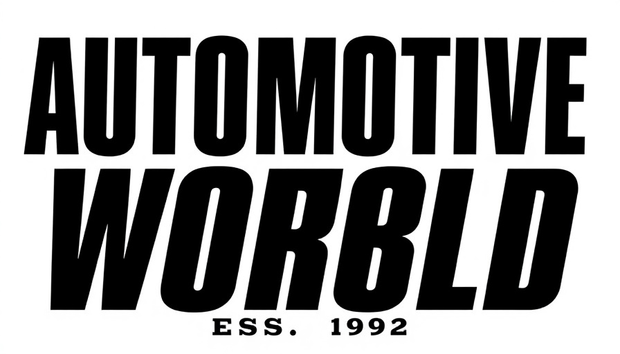 Automotive World logo, established 1992, bold typography.