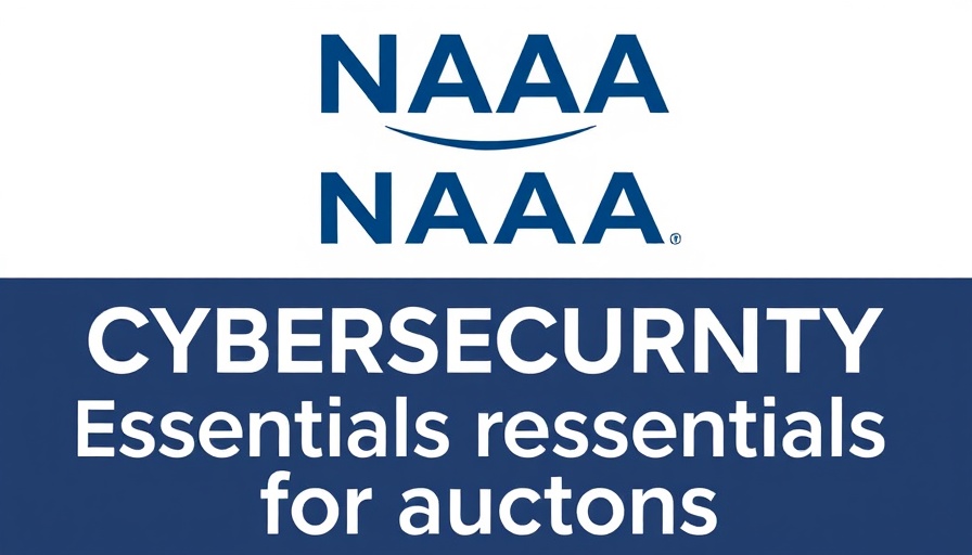 Cybersecurity essentials banner for auto auctions.