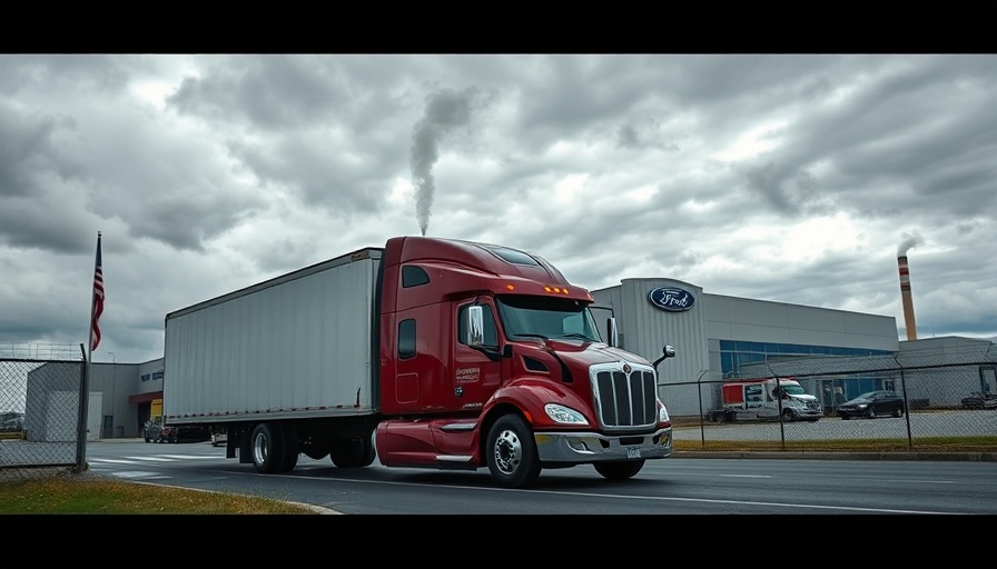 Freight truck at Ford Windsor Engine Plant, Ford Pro dealers service enhancements.