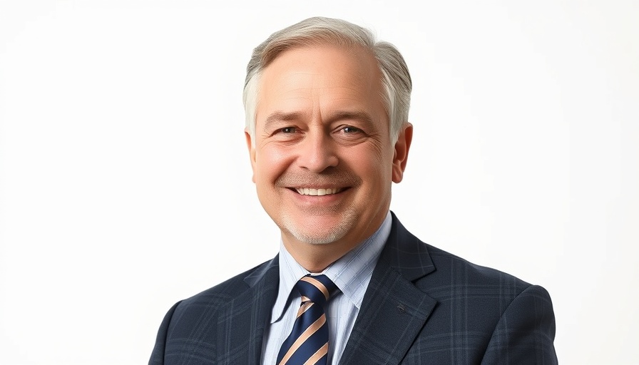 Middle-aged man smiling in a suit, Utah New Car Dealer’s Hall of Fame portrait.