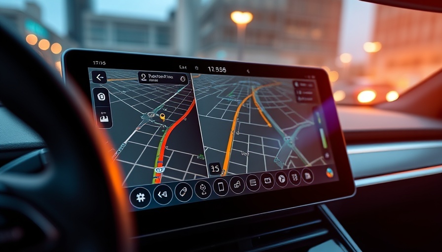 Level 3 Self-Driving Function map display on a car dashboard.