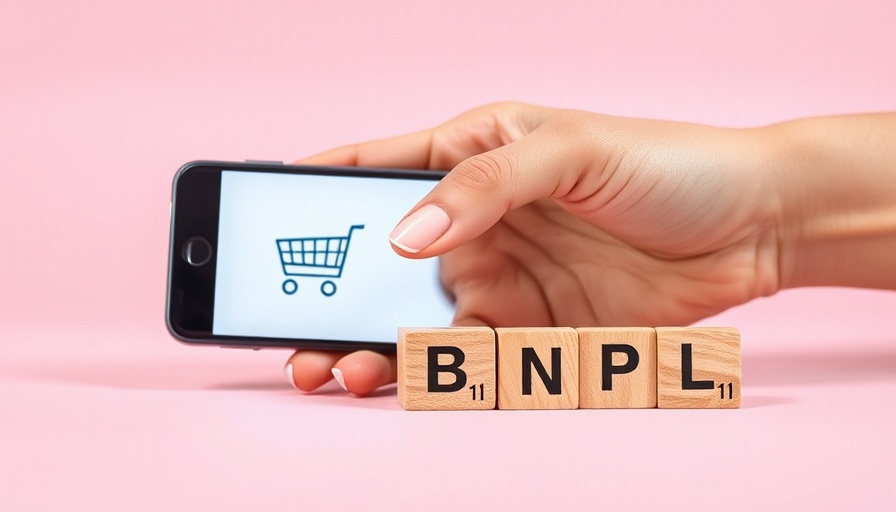 BNPL apps for product discovery illustrated with blocks and smartphone