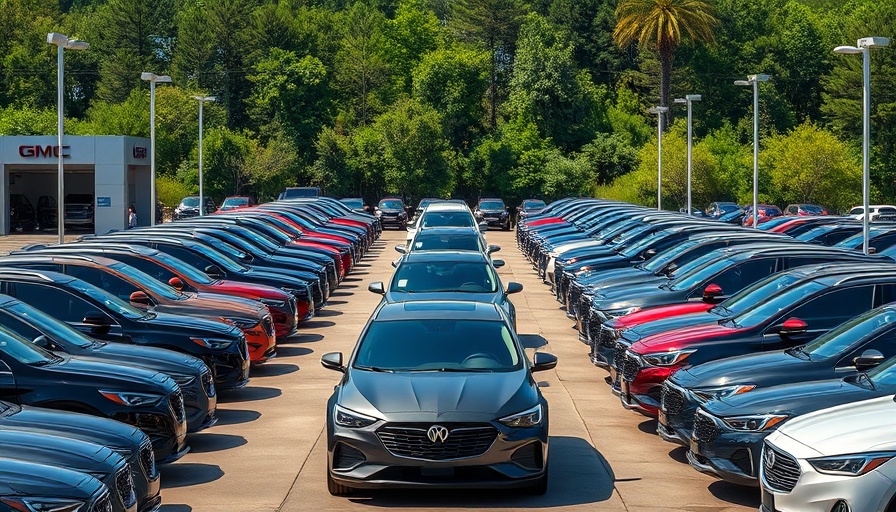 Largest GMC dealer in Alabama with expansive vehicle lot.