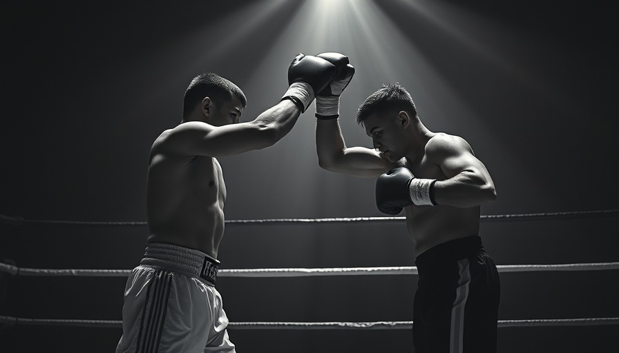 Defensiveness in leadership depicted through boxing victory scene.