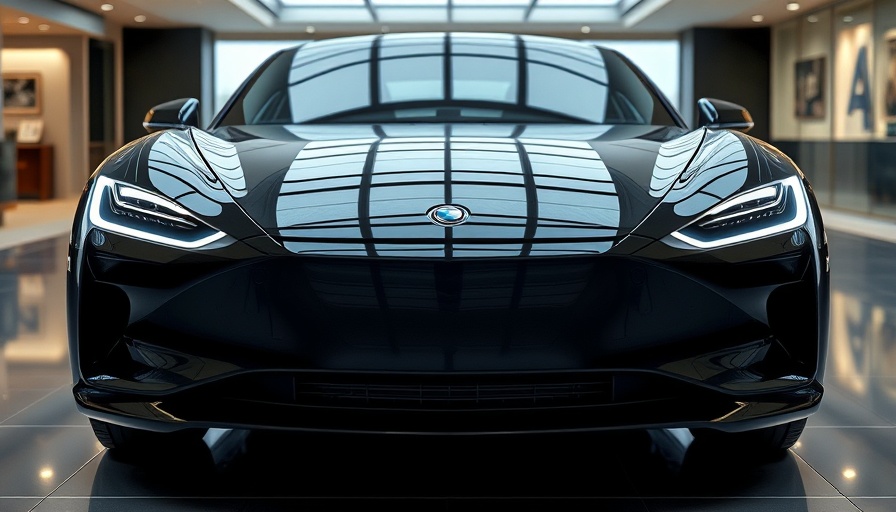 Sleek Lucid vehicle front view in showroom, Lucid Motors production increase.