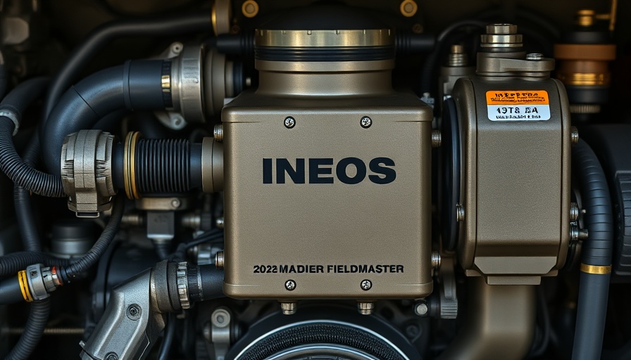 Close-up of the 2023 Ineos Grenadier Fieldmaster engine bay.